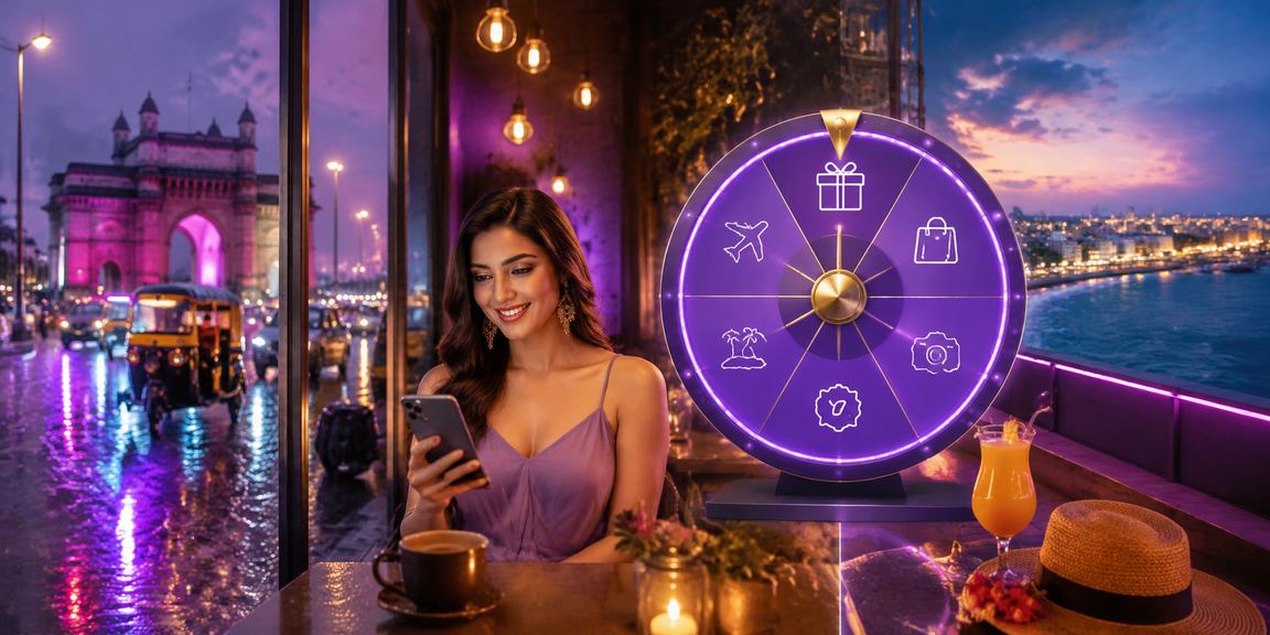 Mumbai neon casino roulette player reflecting responsible betting